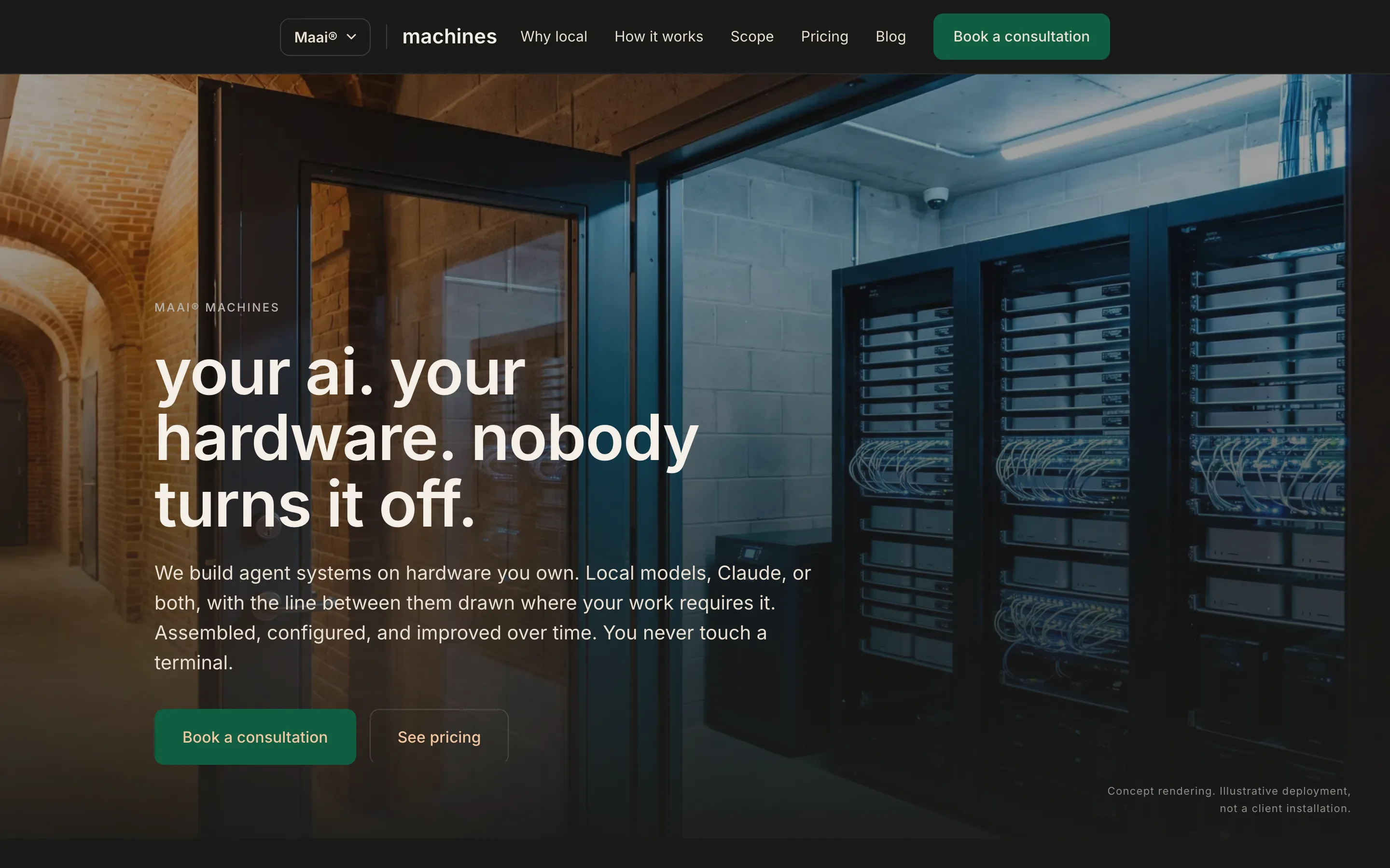 Maai® Machines homepage